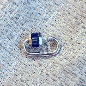 Marla Aaron White Gold Total sapphire baguette babylock